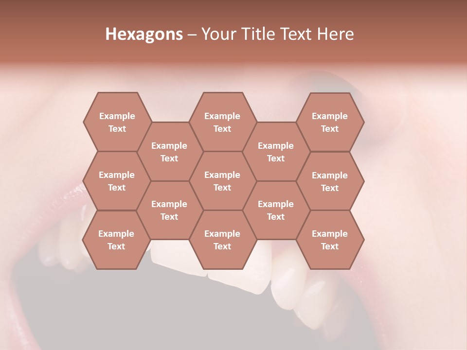 Female With Healthy Mouth And Teeth PowerPoint Template