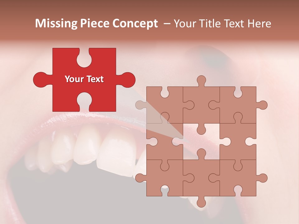 Female With Healthy Mouth And Teeth PowerPoint Template