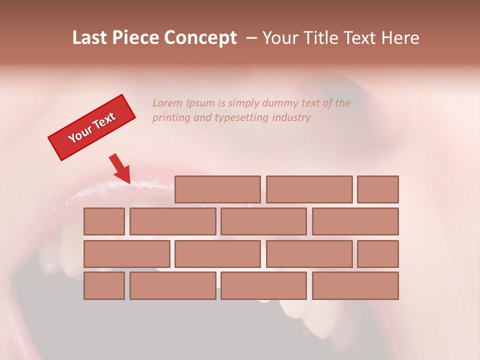 Female With Healthy Mouth And Teeth PowerPoint Template