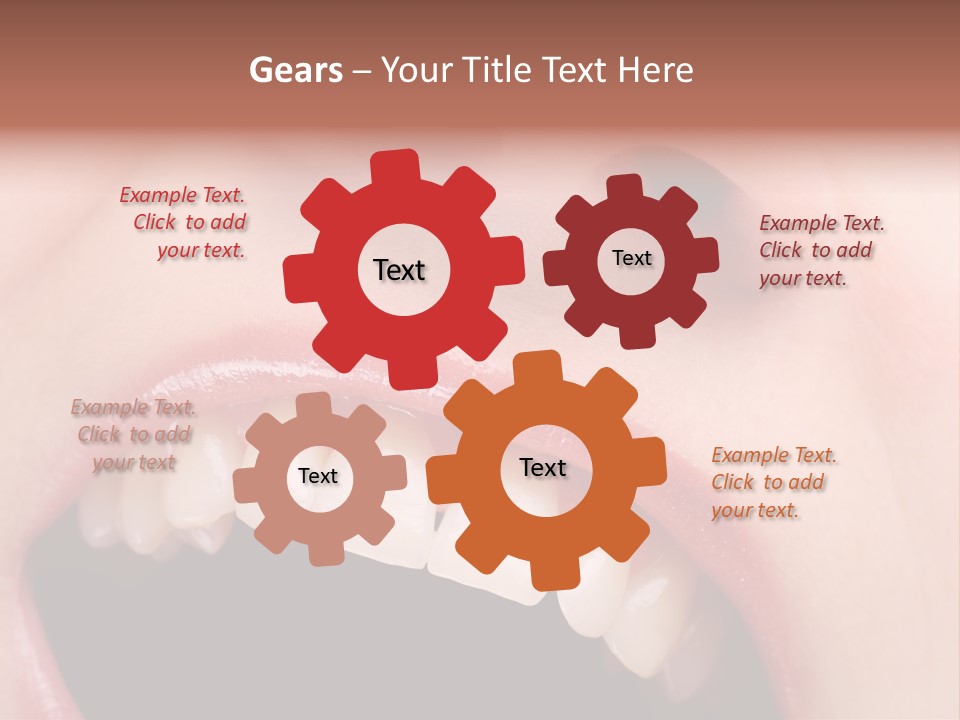 Female With Healthy Mouth And Teeth PowerPoint Template