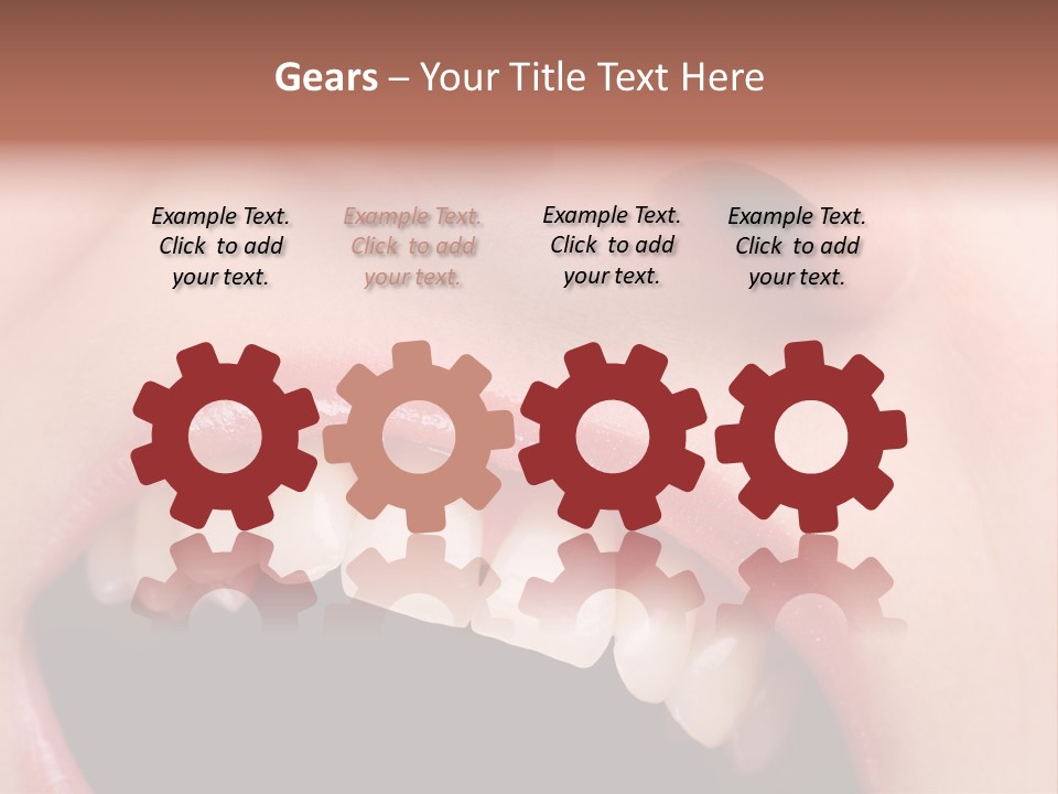 Female With Healthy Mouth And Teeth PowerPoint Template