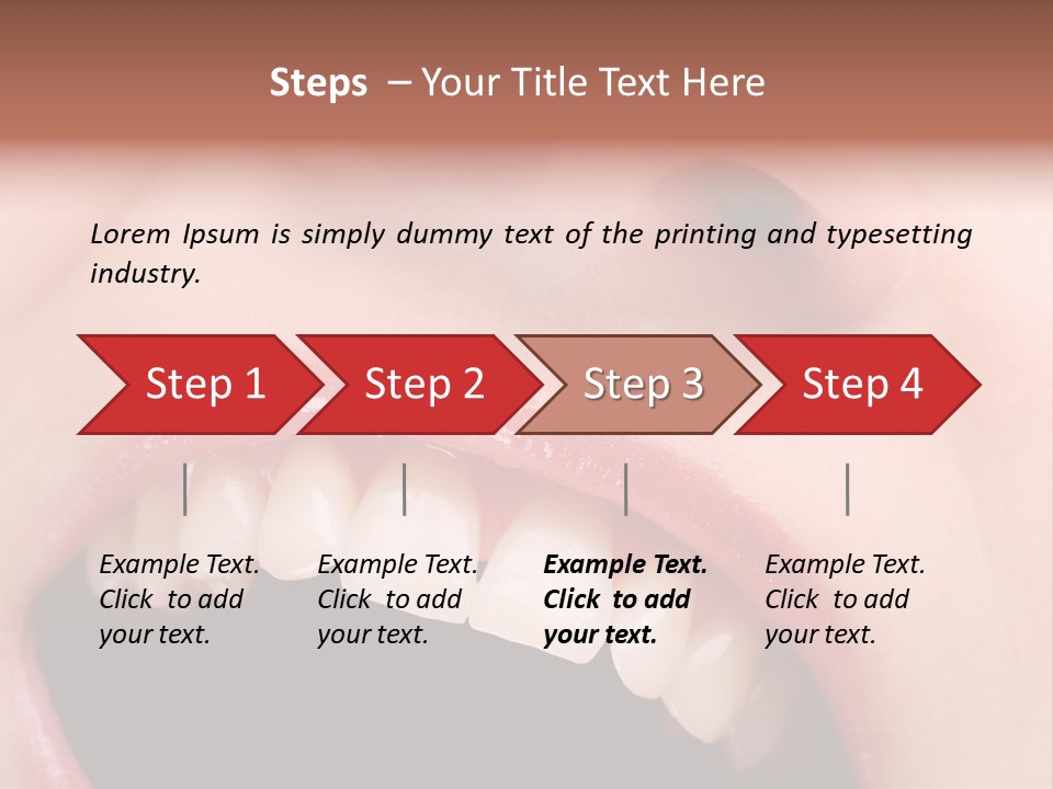 Female With Healthy Mouth And Teeth PowerPoint Template