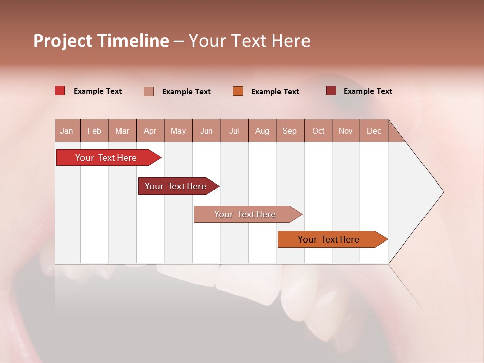Female With Healthy Mouth And Teeth PowerPoint Template