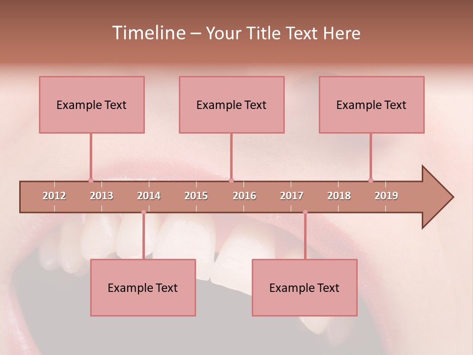 Female With Healthy Mouth And Teeth PowerPoint Template