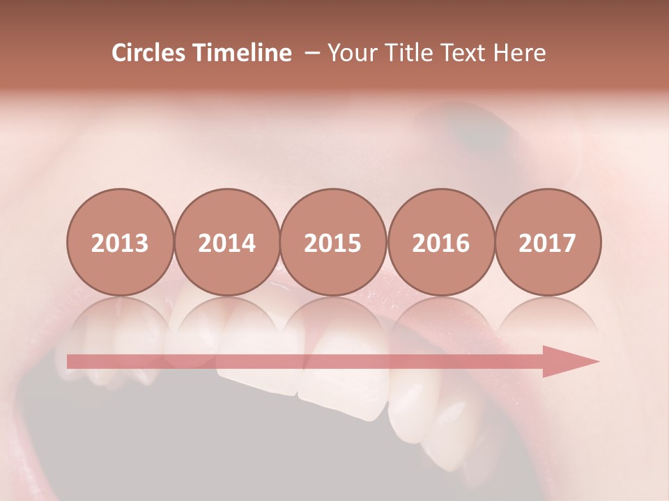 Female With Healthy Mouth And Teeth PowerPoint Template