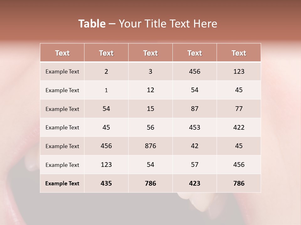 Female With Healthy Mouth And Teeth PowerPoint Template