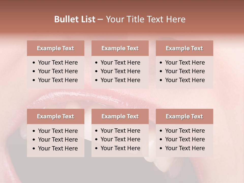 Female With Healthy Mouth And Teeth PowerPoint Template