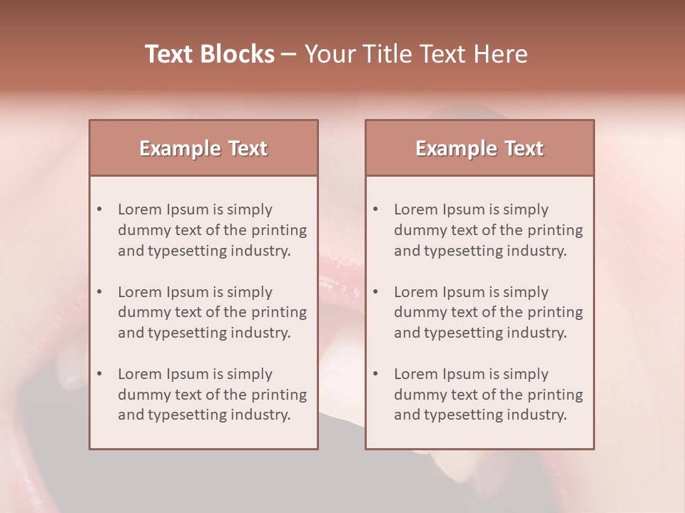 Female With Healthy Mouth And Teeth PowerPoint Template