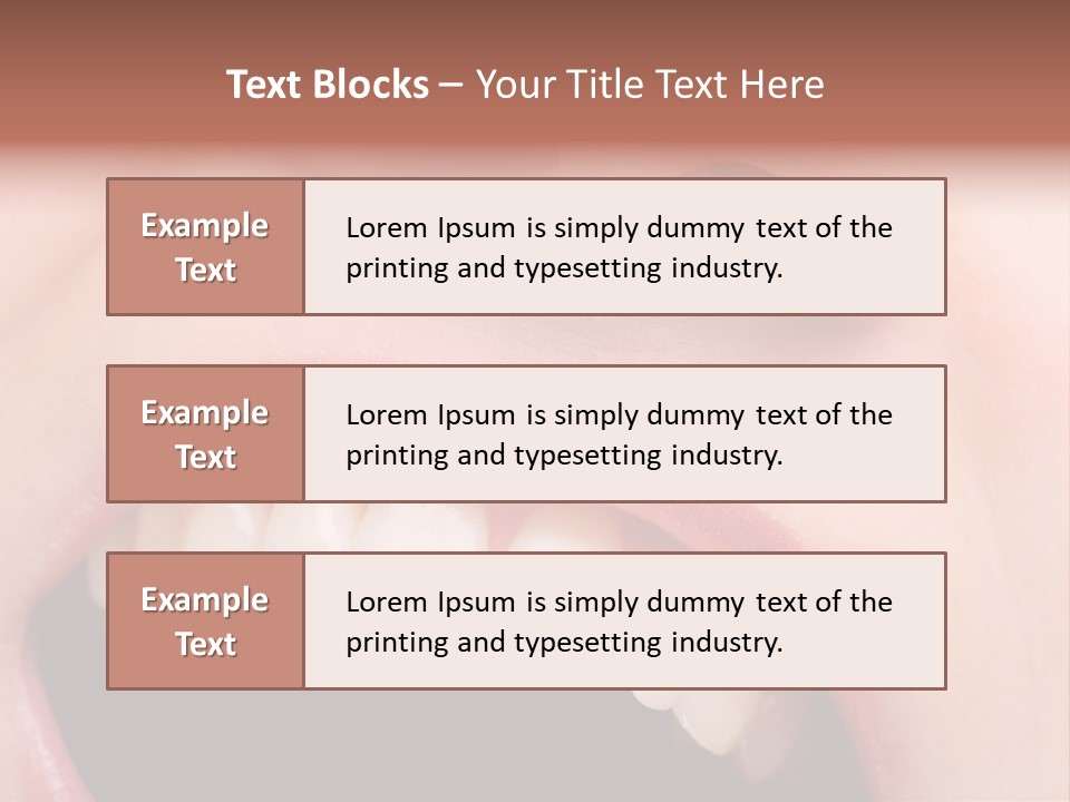 Female With Healthy Mouth And Teeth PowerPoint Template