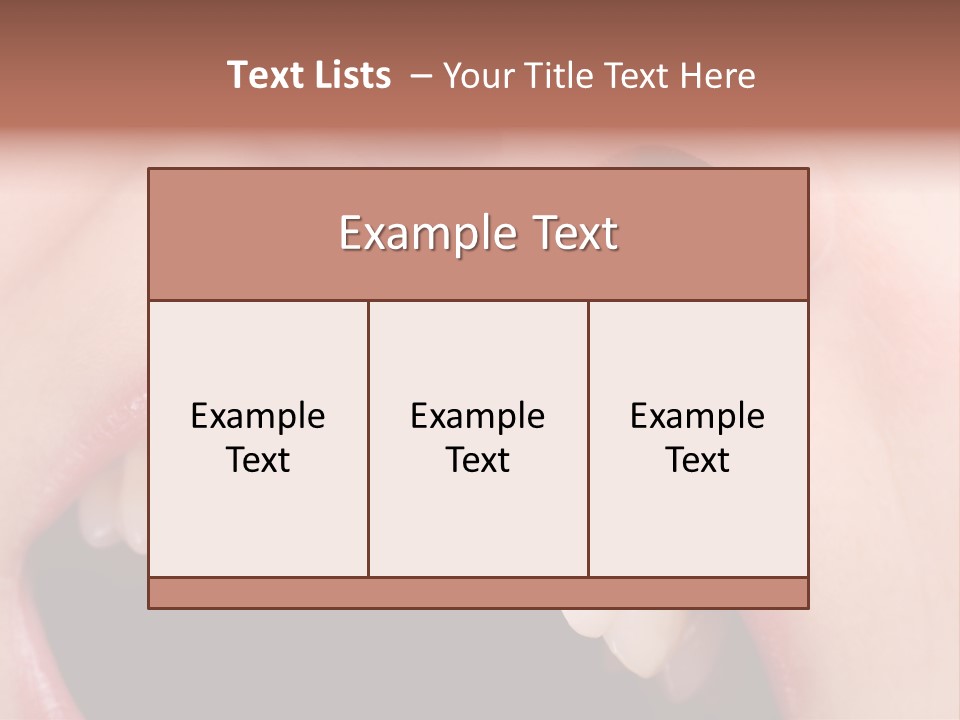 Female With Healthy Mouth And Teeth PowerPoint Template