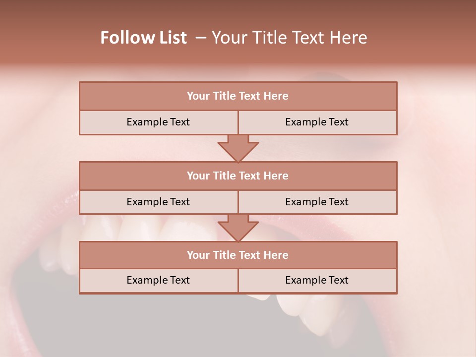 Female With Healthy Mouth And Teeth PowerPoint Template