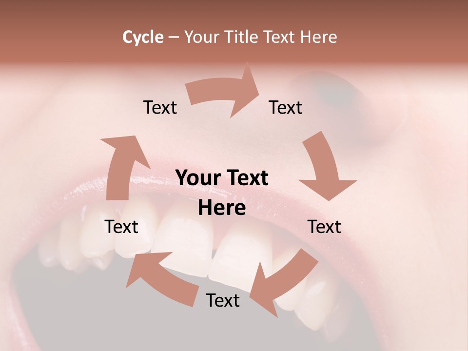 Female With Healthy Mouth And Teeth PowerPoint Template