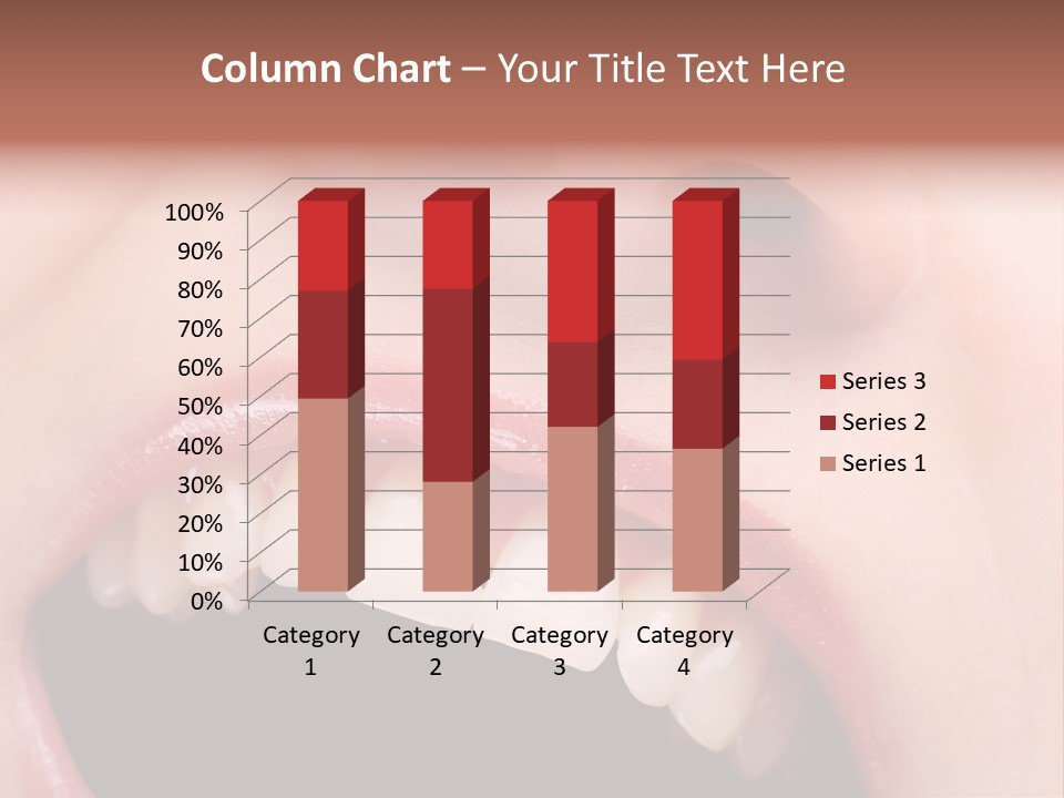 Female With Healthy Mouth And Teeth PowerPoint Template
