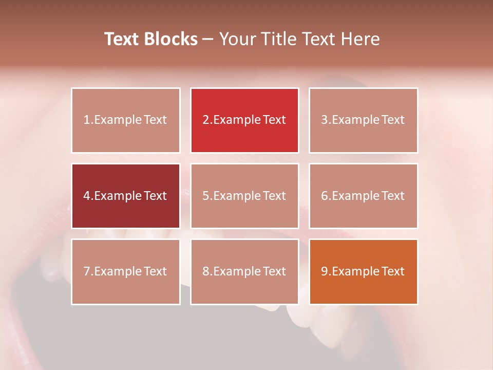 Female With Healthy Mouth And Teeth PowerPoint Template