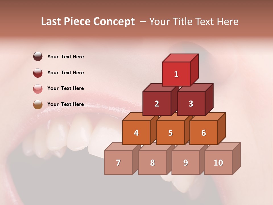 Female With Healthy Mouth And Teeth PowerPoint Template
