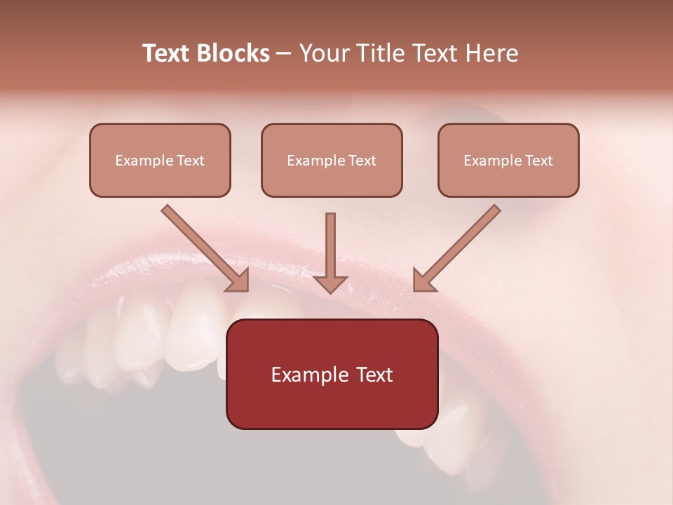 Female With Healthy Mouth And Teeth PowerPoint Template