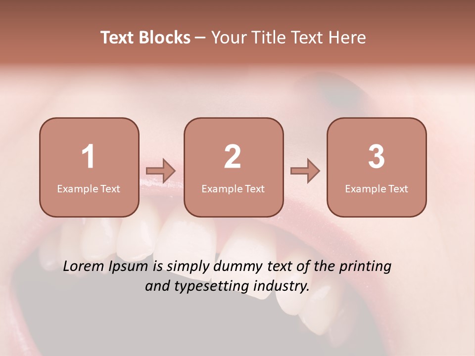 Female With Healthy Mouth And Teeth PowerPoint Template