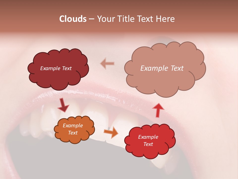Female With Healthy Mouth And Teeth PowerPoint Template