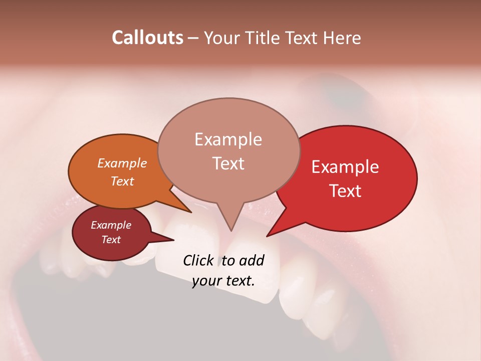 Female With Healthy Mouth And Teeth PowerPoint Template