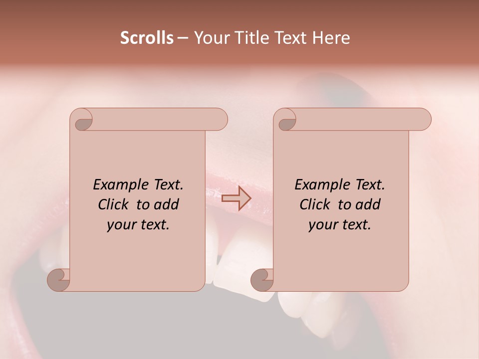Female With Healthy Mouth And Teeth PowerPoint Template