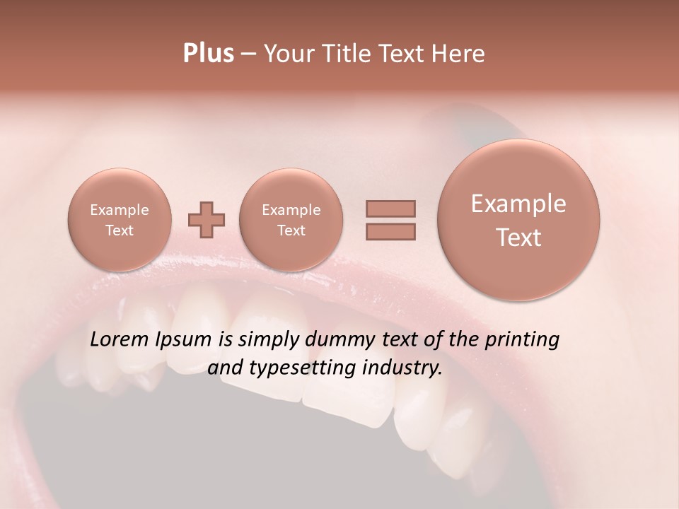 Female With Healthy Mouth And Teeth PowerPoint Template