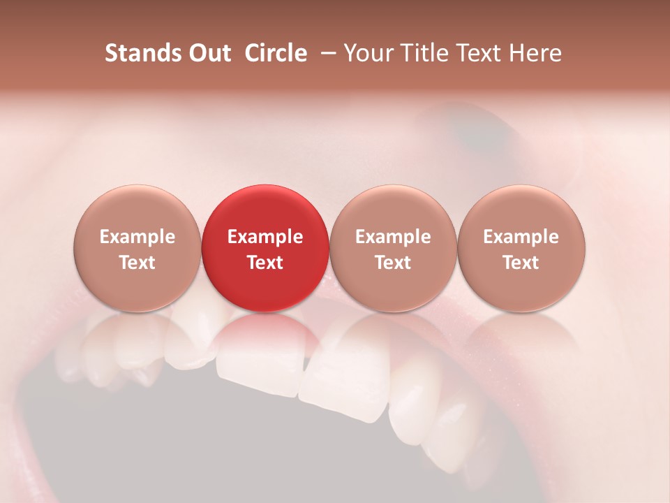 Female With Healthy Mouth And Teeth PowerPoint Template