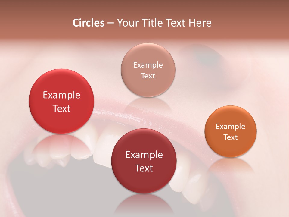 Female With Healthy Mouth And Teeth PowerPoint Template