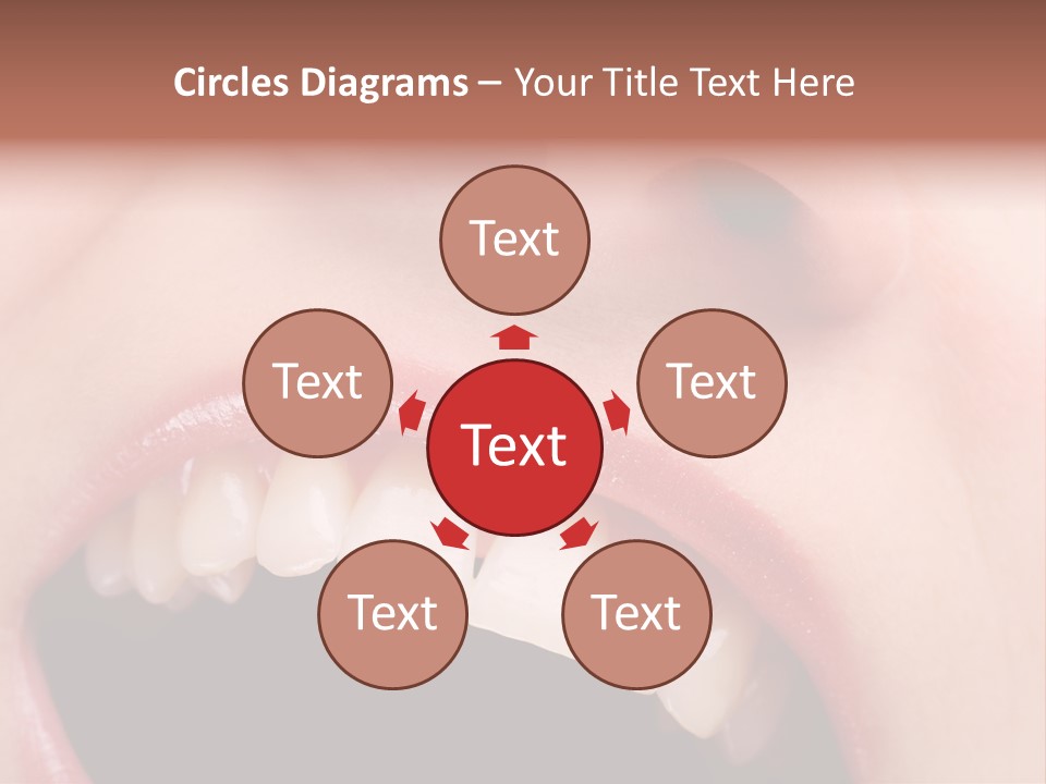 Female With Healthy Mouth And Teeth PowerPoint Template