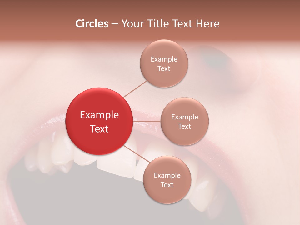 Female With Healthy Mouth And Teeth PowerPoint Template