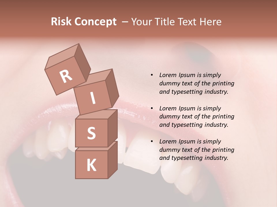 Female With Healthy Mouth And Teeth PowerPoint Template