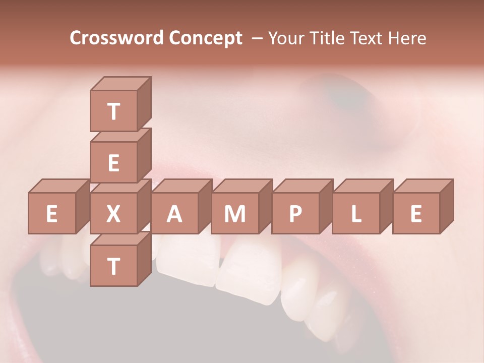 Female With Healthy Mouth And Teeth PowerPoint Template