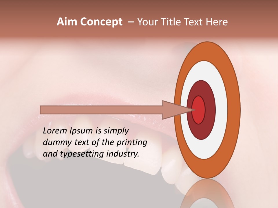 Female With Healthy Mouth And Teeth PowerPoint Template