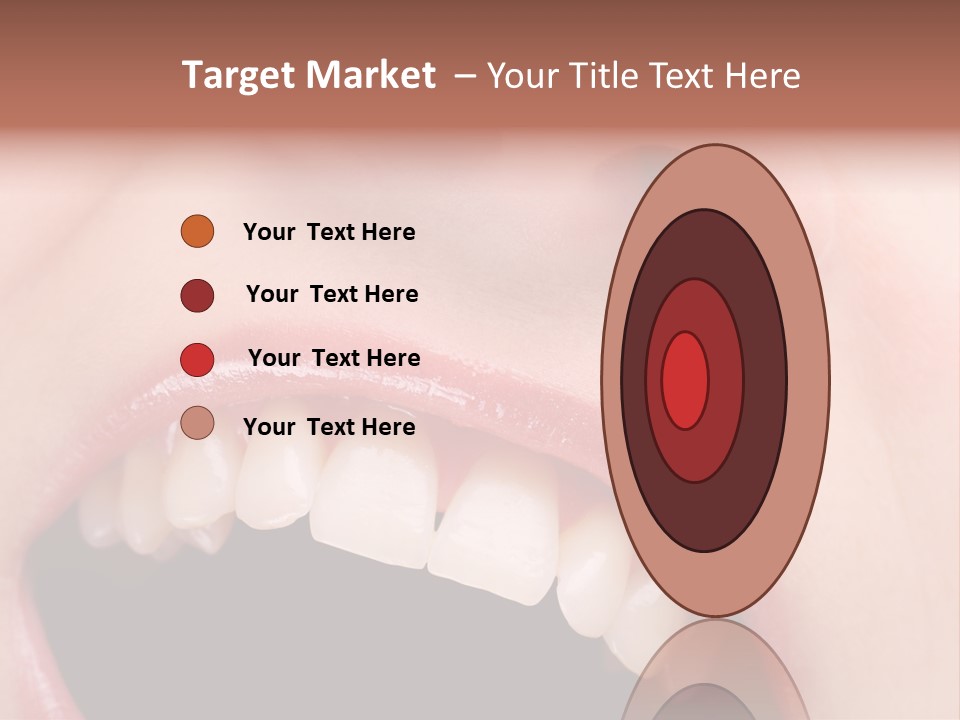 Female With Healthy Mouth And Teeth PowerPoint Template