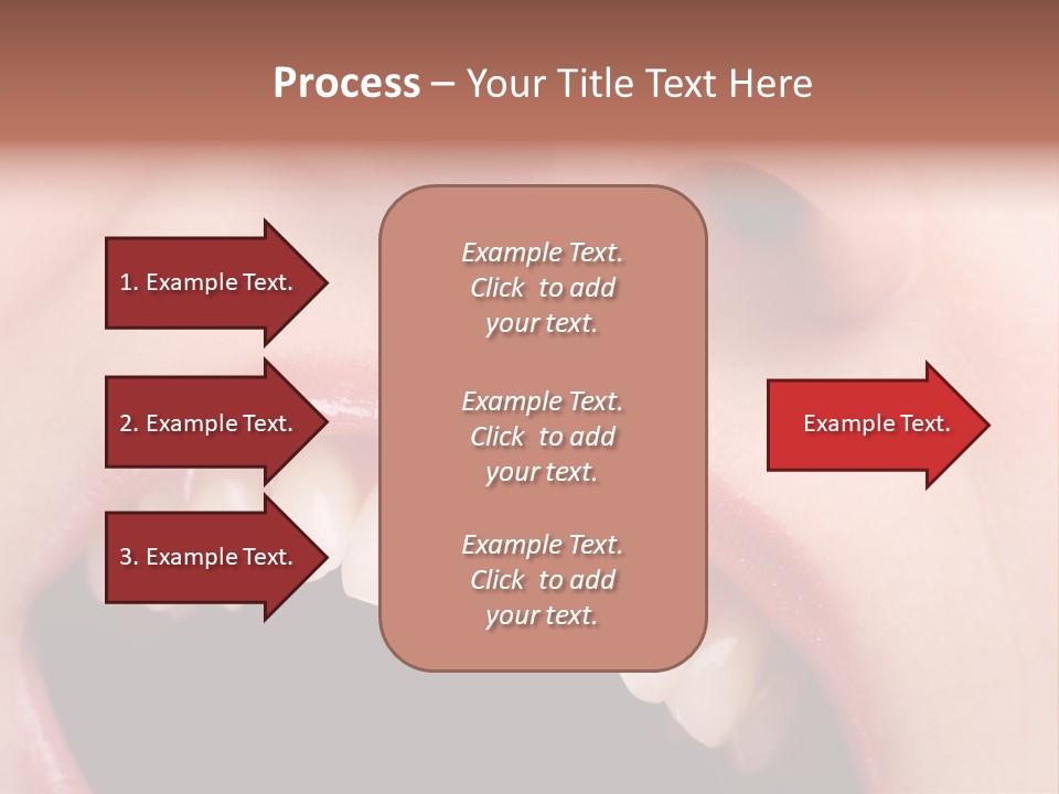 Female With Healthy Mouth And Teeth PowerPoint Template