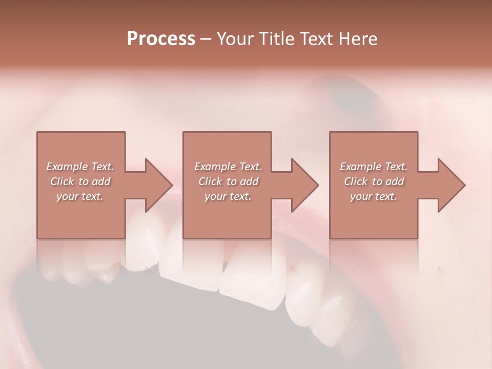Female With Healthy Mouth And Teeth PowerPoint Template