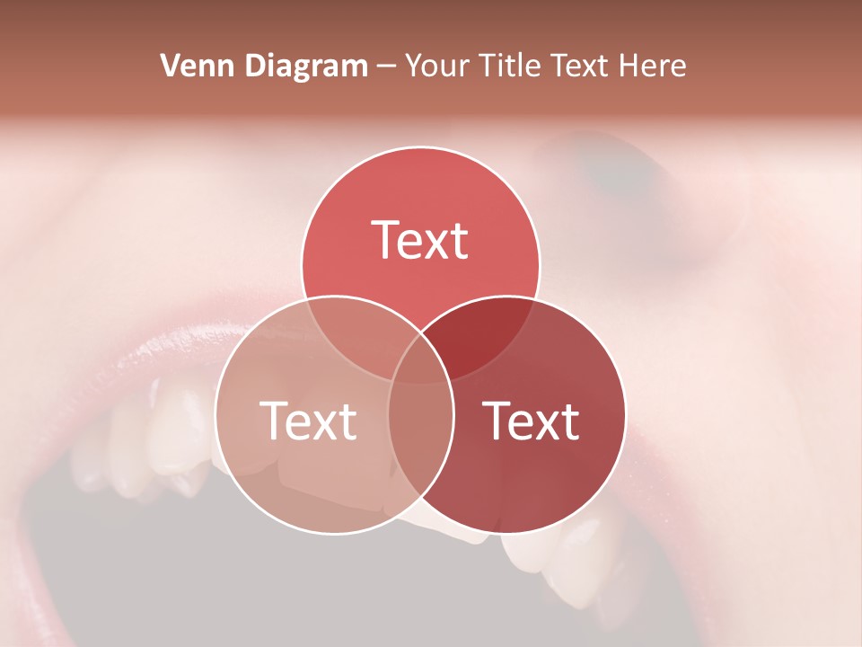 Female With Healthy Mouth And Teeth PowerPoint Template