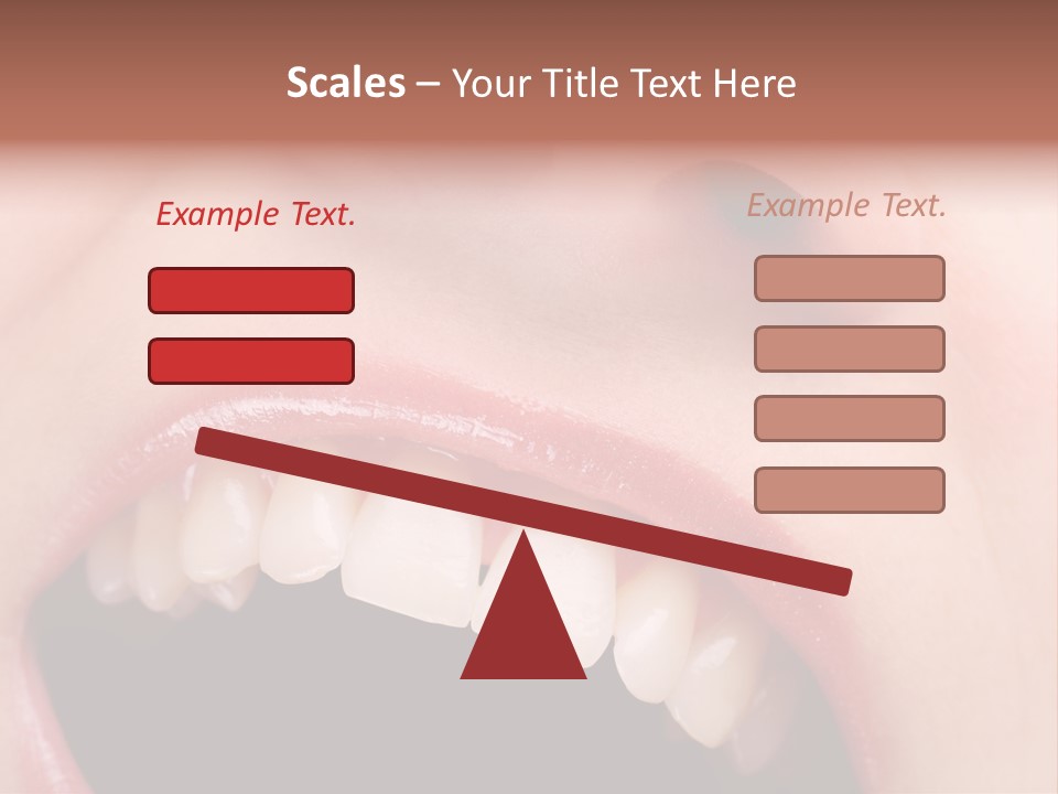 Female With Healthy Mouth And Teeth PowerPoint Template
