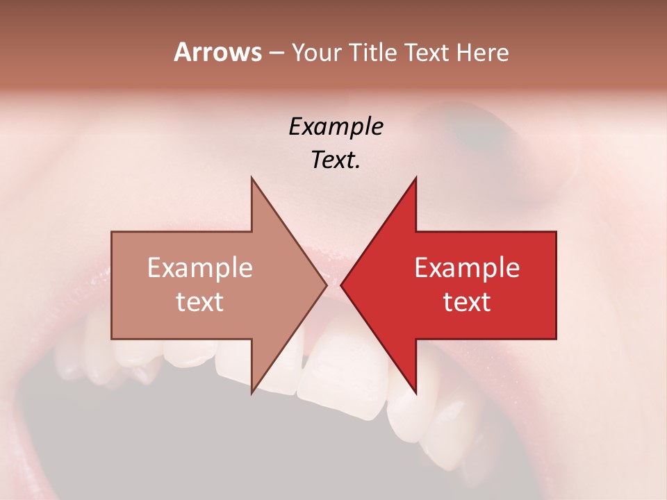 Female With Healthy Mouth And Teeth PowerPoint Template