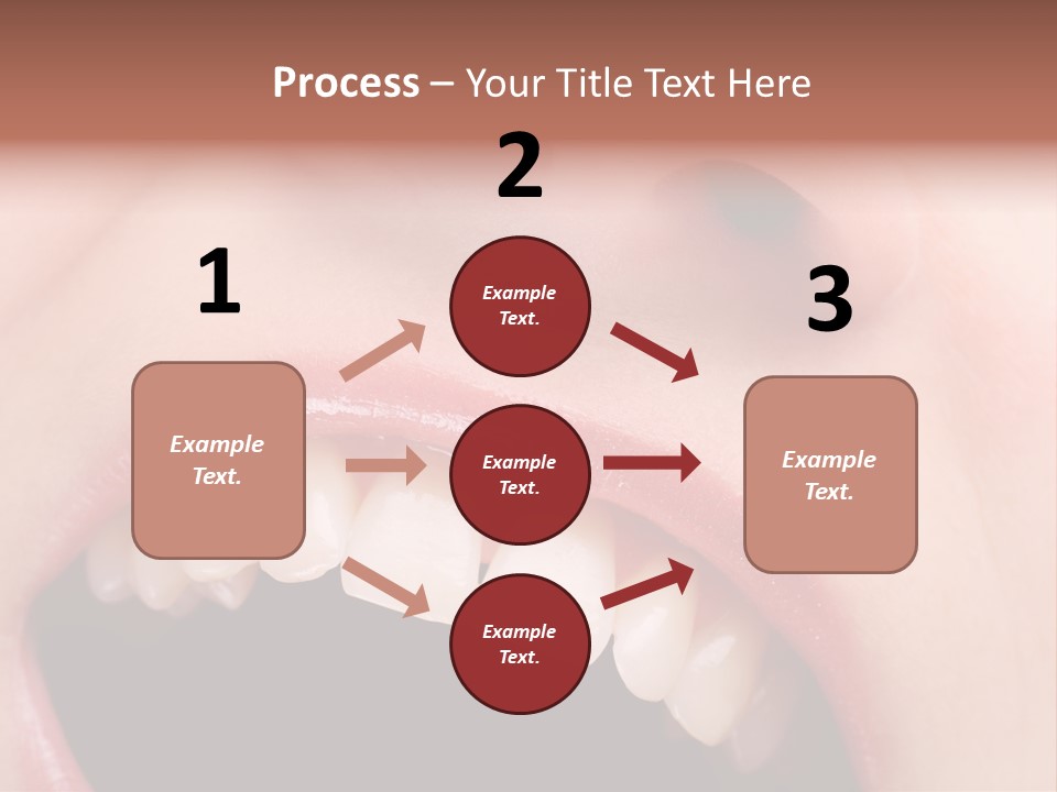 Female With Healthy Mouth And Teeth PowerPoint Template
