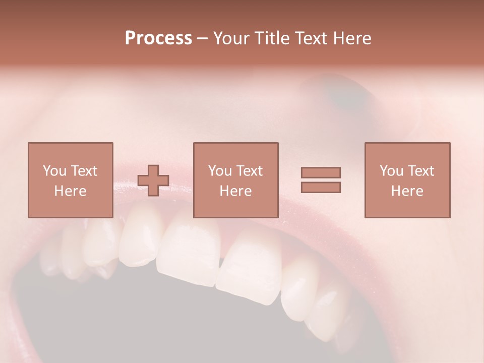 Female With Healthy Mouth And Teeth PowerPoint Template