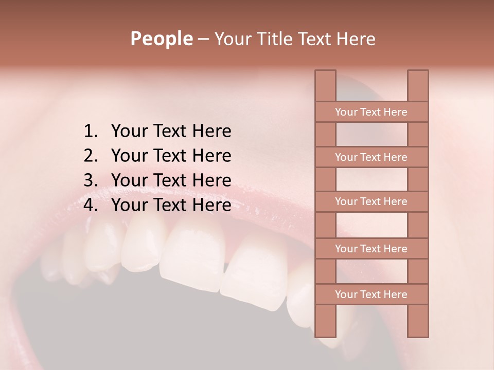 Female With Healthy Mouth And Teeth PowerPoint Template