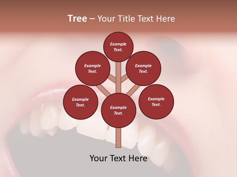 Female With Healthy Mouth And Teeth PowerPoint Template