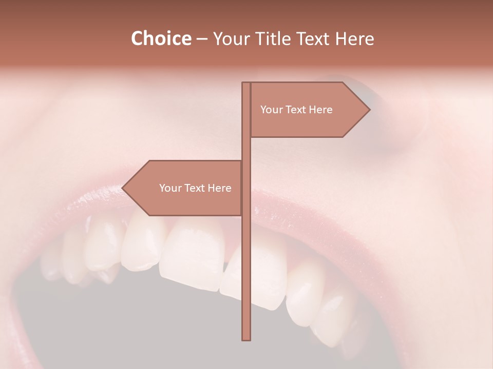 Female With Healthy Mouth And Teeth PowerPoint Template