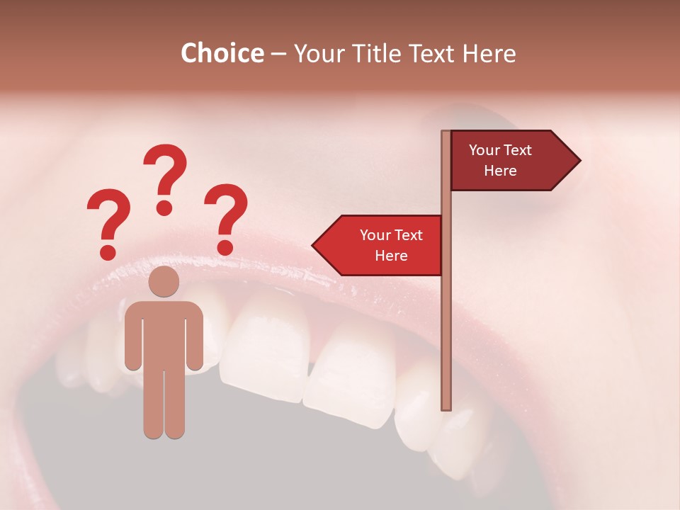 Female With Healthy Mouth And Teeth PowerPoint Template