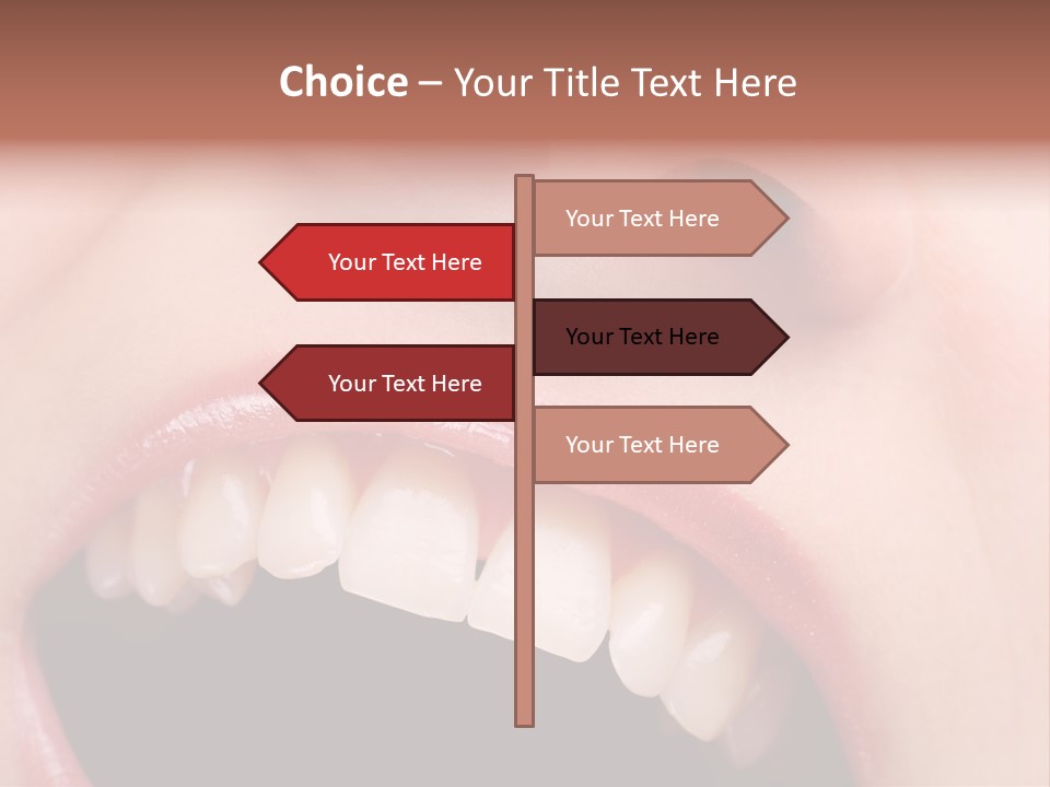 Female With Healthy Mouth And Teeth PowerPoint Template