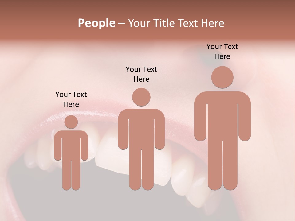 Female With Healthy Mouth And Teeth PowerPoint Template