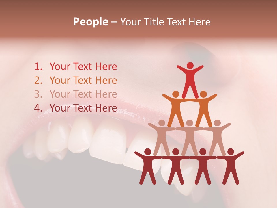 Female With Healthy Mouth And Teeth PowerPoint Template