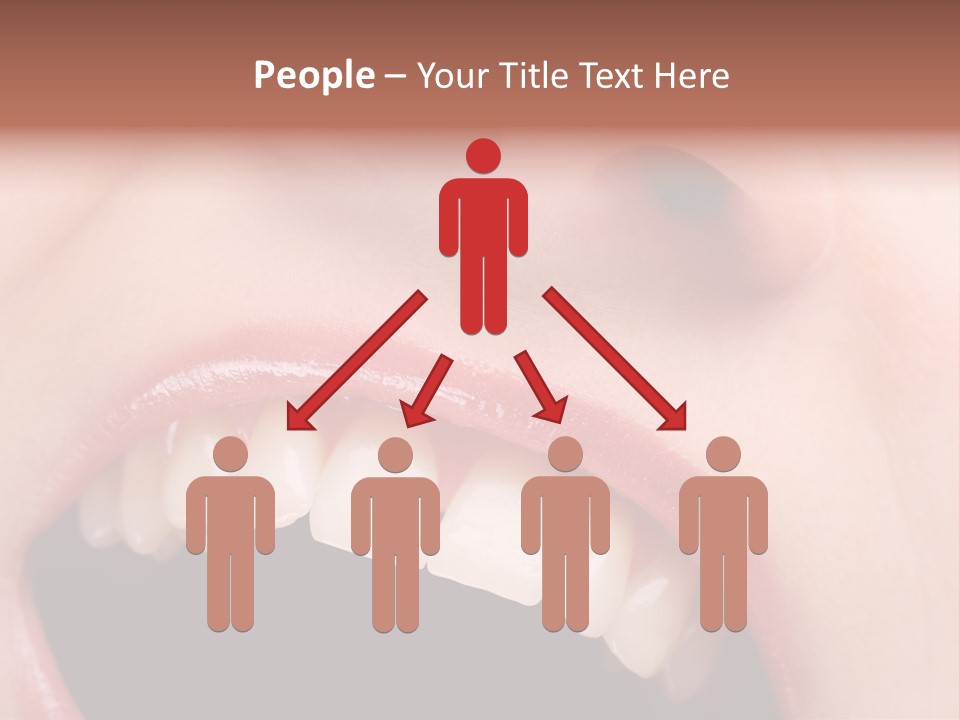 Female With Healthy Mouth And Teeth PowerPoint Template