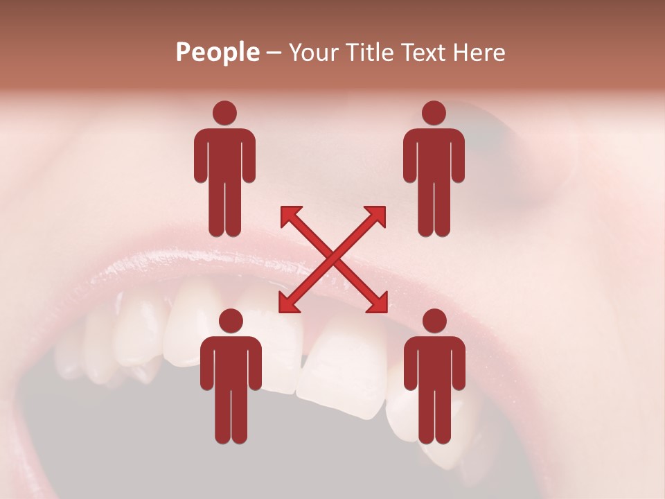Female With Healthy Mouth And Teeth PowerPoint Template