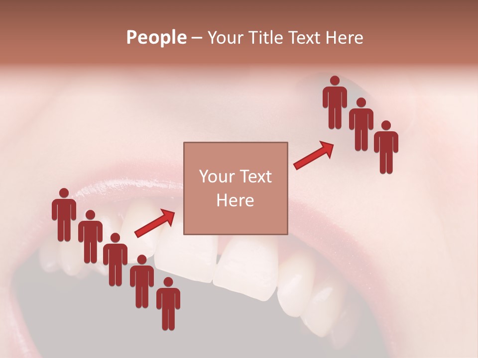 Female With Healthy Mouth And Teeth PowerPoint Template